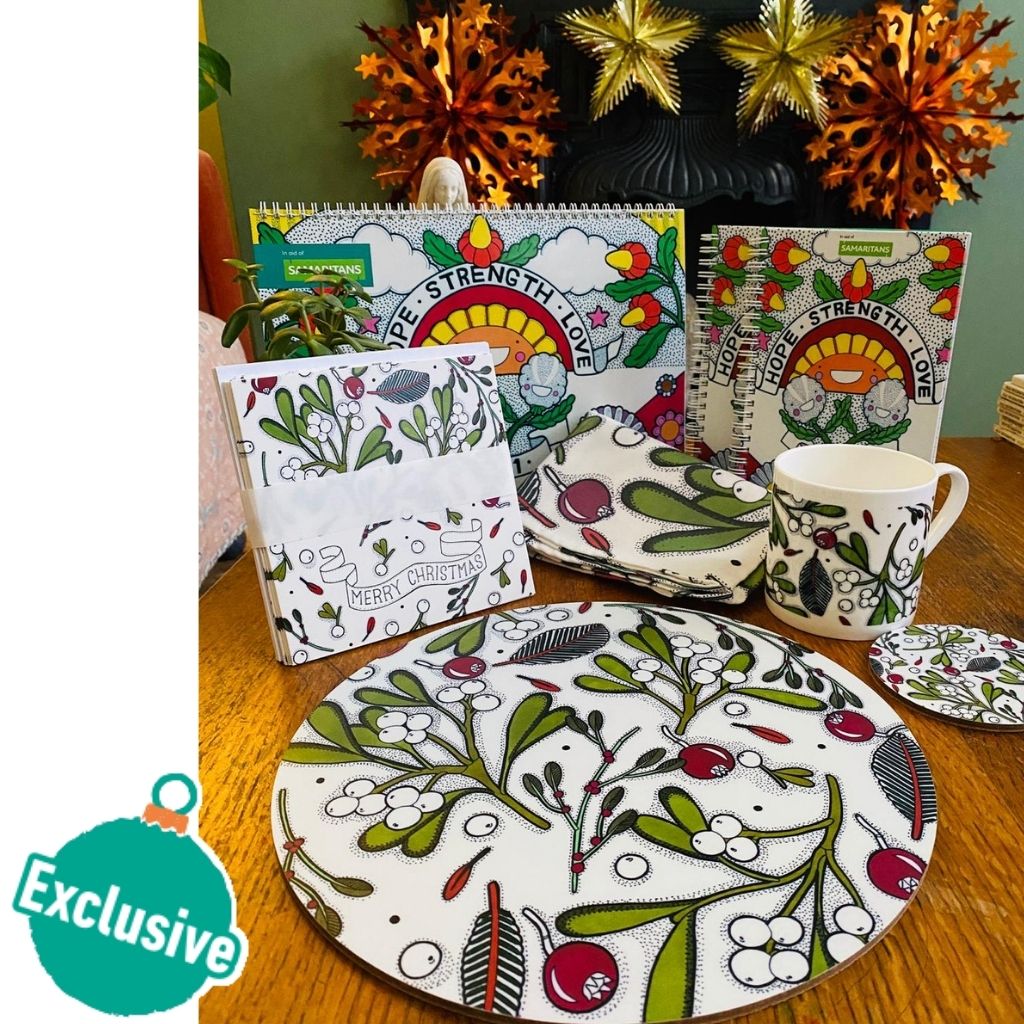 Mistletoe & Hawthorne Coasters, Placemats and Mugs