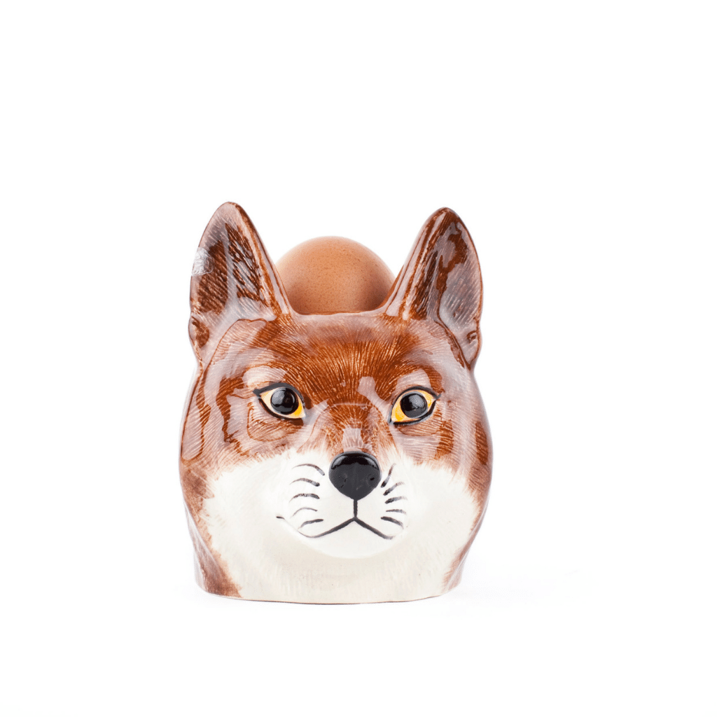 Hand Painted Fox Face Egg Cup