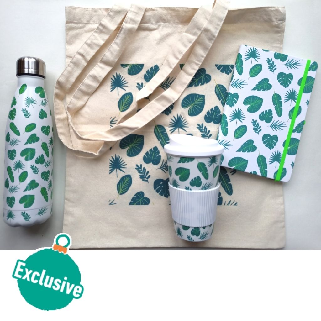 Tropical Leaves Insulated Water Bottle 500ml
